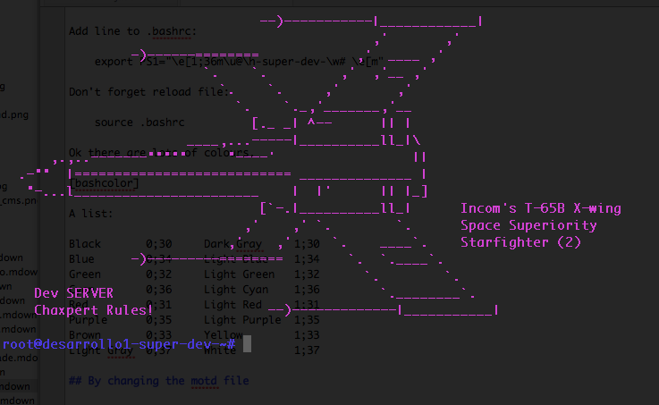 /etc/motd starwars sample motd_star_wars