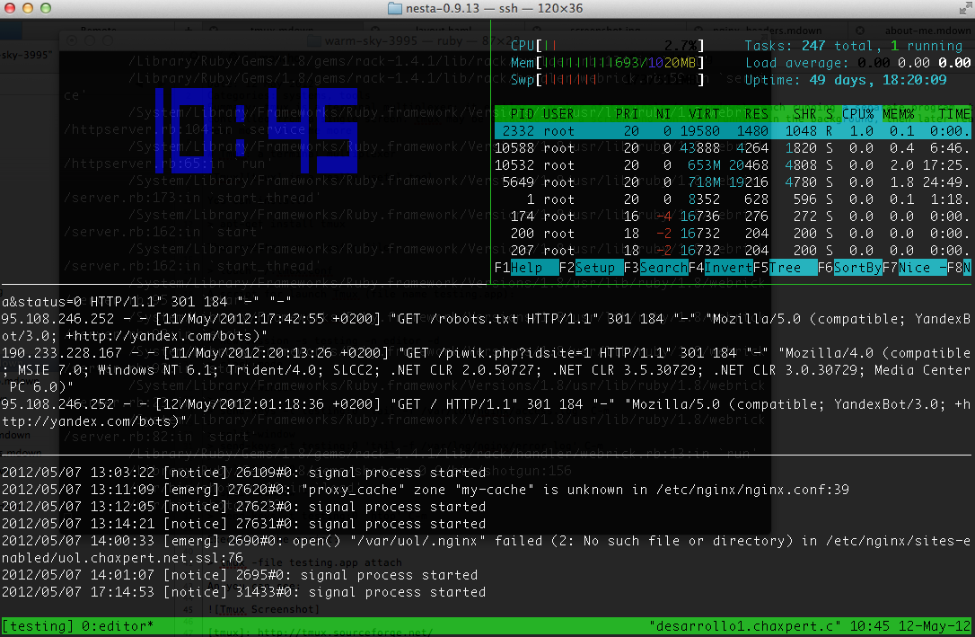 Tmux Screenshot